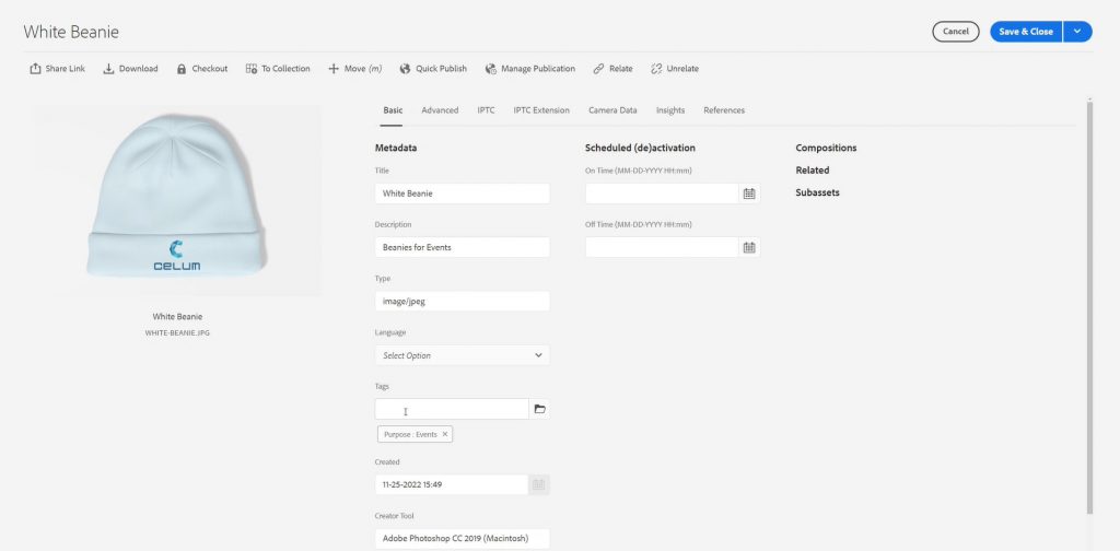 AEM metadata