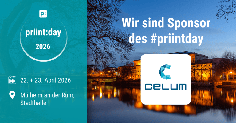 Triff CELUM am priint:day 2026 in Mühlheim