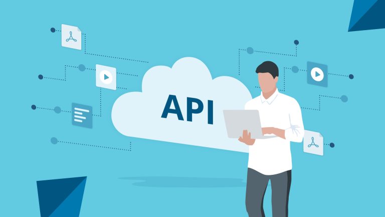 Illustration einer API-Integration im Headless Digital Asset Management.