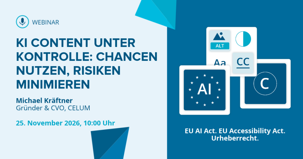 So behältst du Ki-generierten Content EU AI Act-, Barrierefreiheitsvorgaben- und Urheberrechtskonform