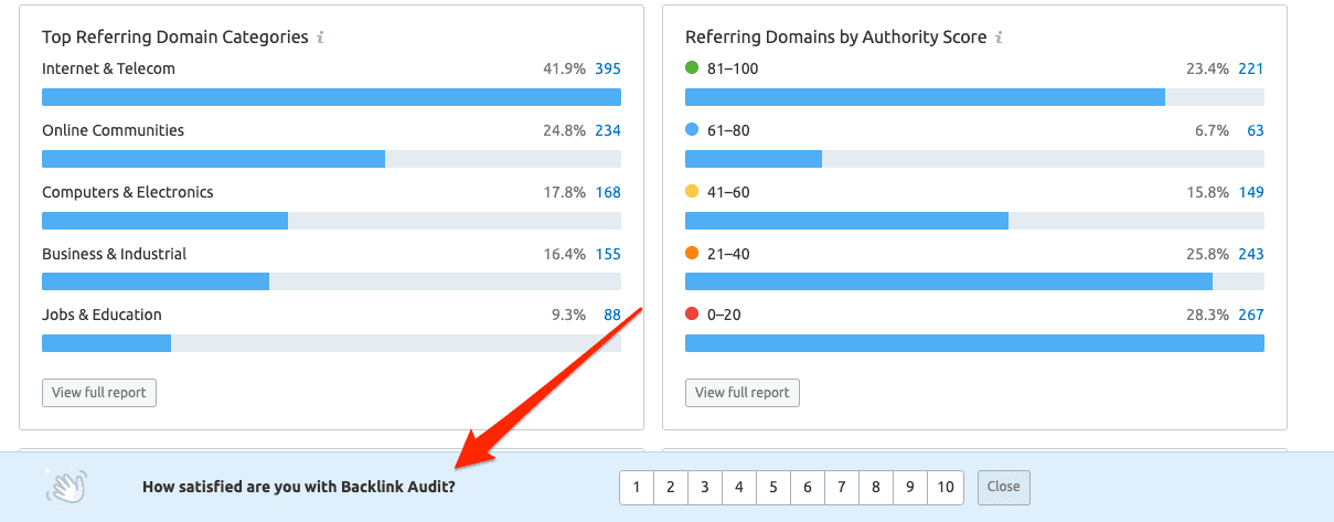 CSAT survey example.