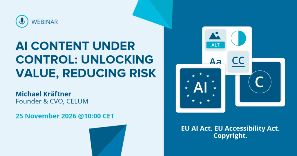 Webinar on how to keep AI content compliant - EU AI Act, accessibility and copyright