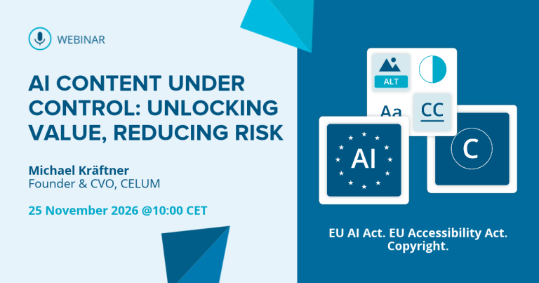 Webinar on how to keep AI content compliant - EU AI Act, accessibility and copyright